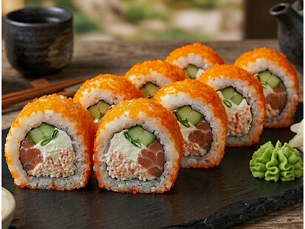 Каліфорнія з с/с  лососем і сиром (210 г.)